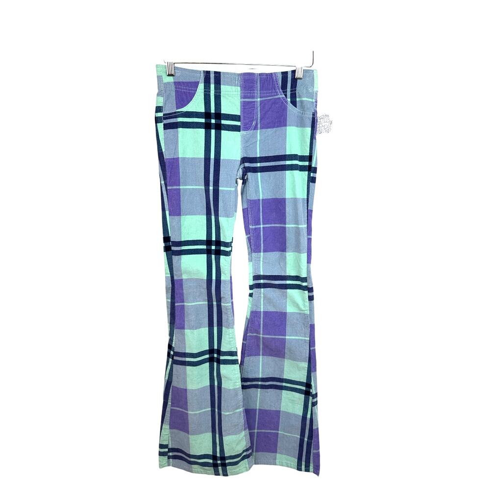 Free People Pull On Corduroy Printed Flares Size 26 NWT Retro Y2K Boho Pants - Picture 4 of 12